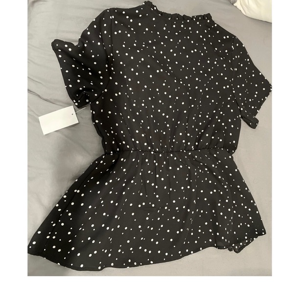 BOBEAU SURPLICE PEPLUM TOP SIZE M - Picture 4 of 5